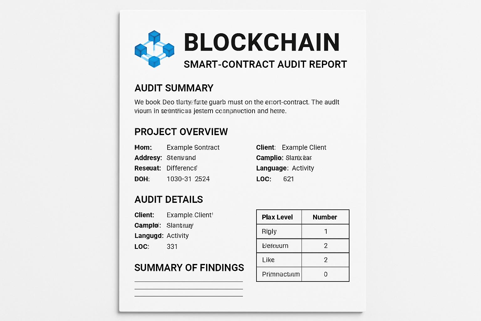 blockchain smart contract audit report