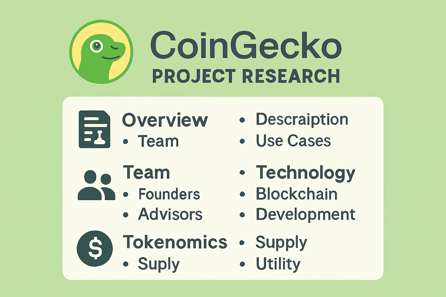 CoinGecko project research