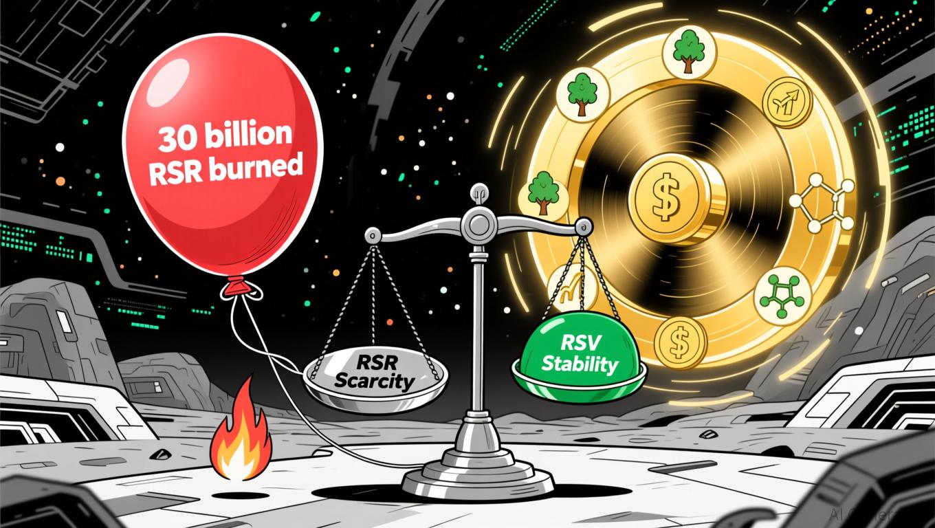 deflationary token burn mechanism illustration
