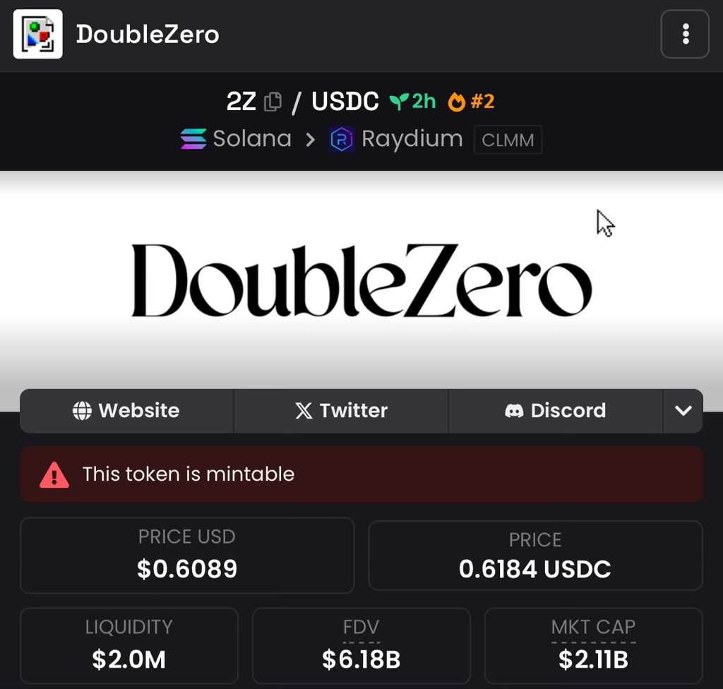 DoubleZero 2Z token Solana