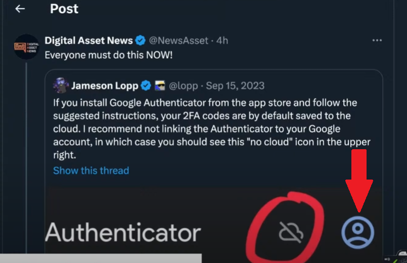 Google Authenticator app screenshot