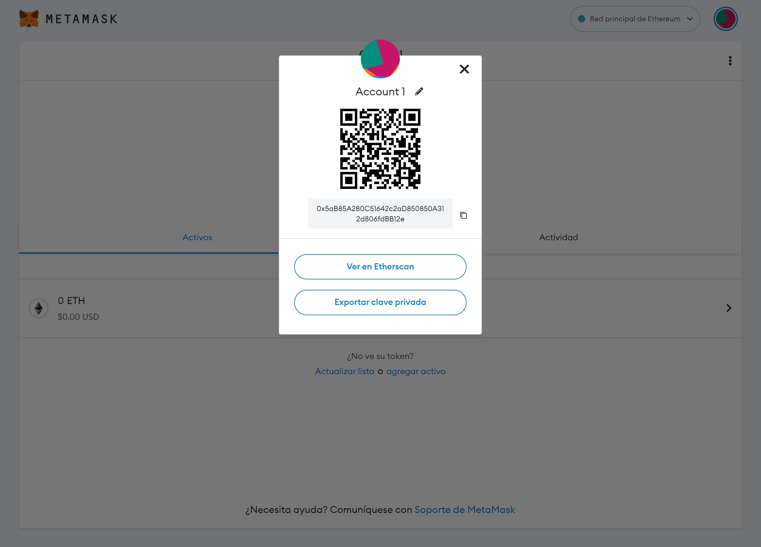 MetaMask wallet storing tokenized stock