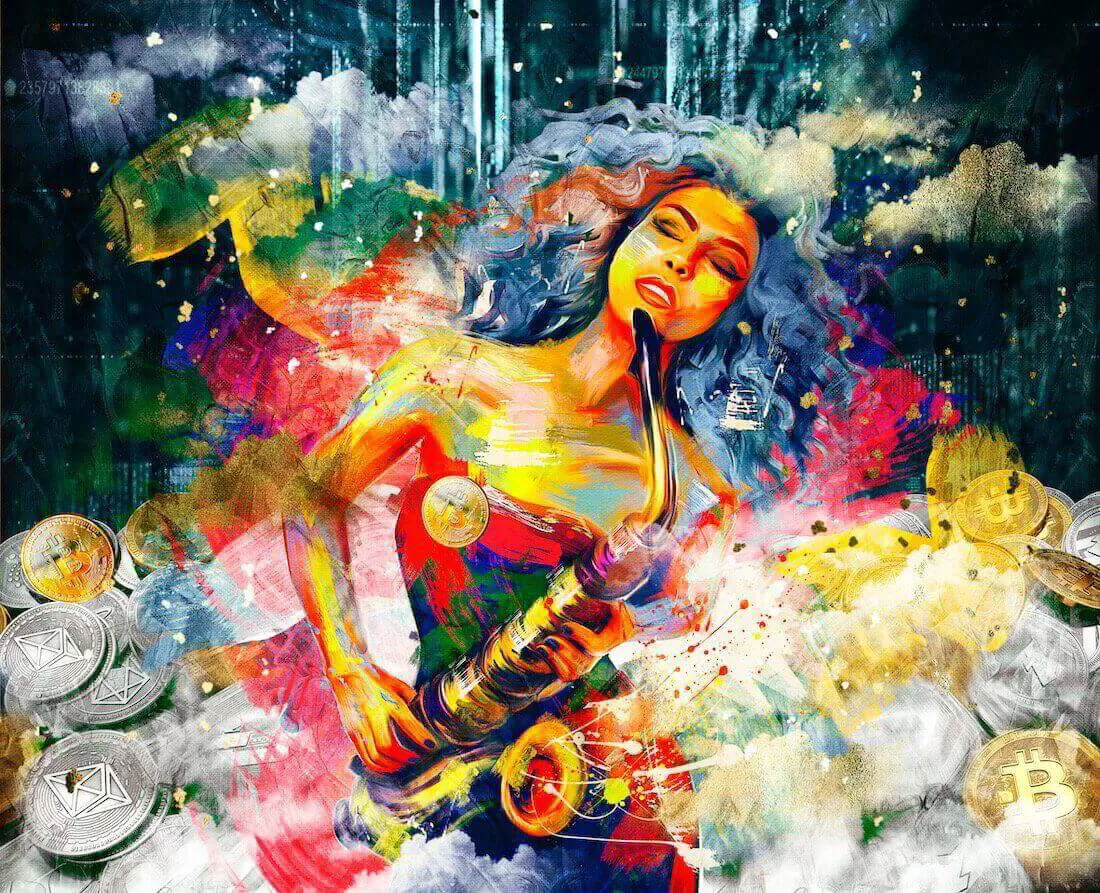 Artist promoting music NFT royalties