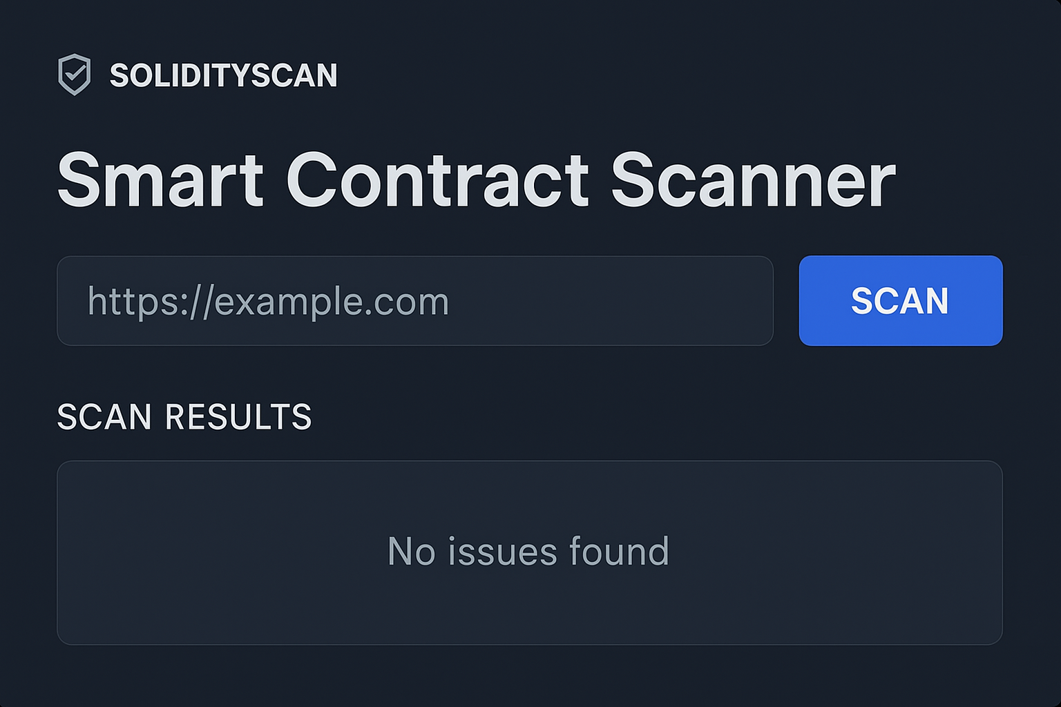 SolidityScan smart contract scanner interface