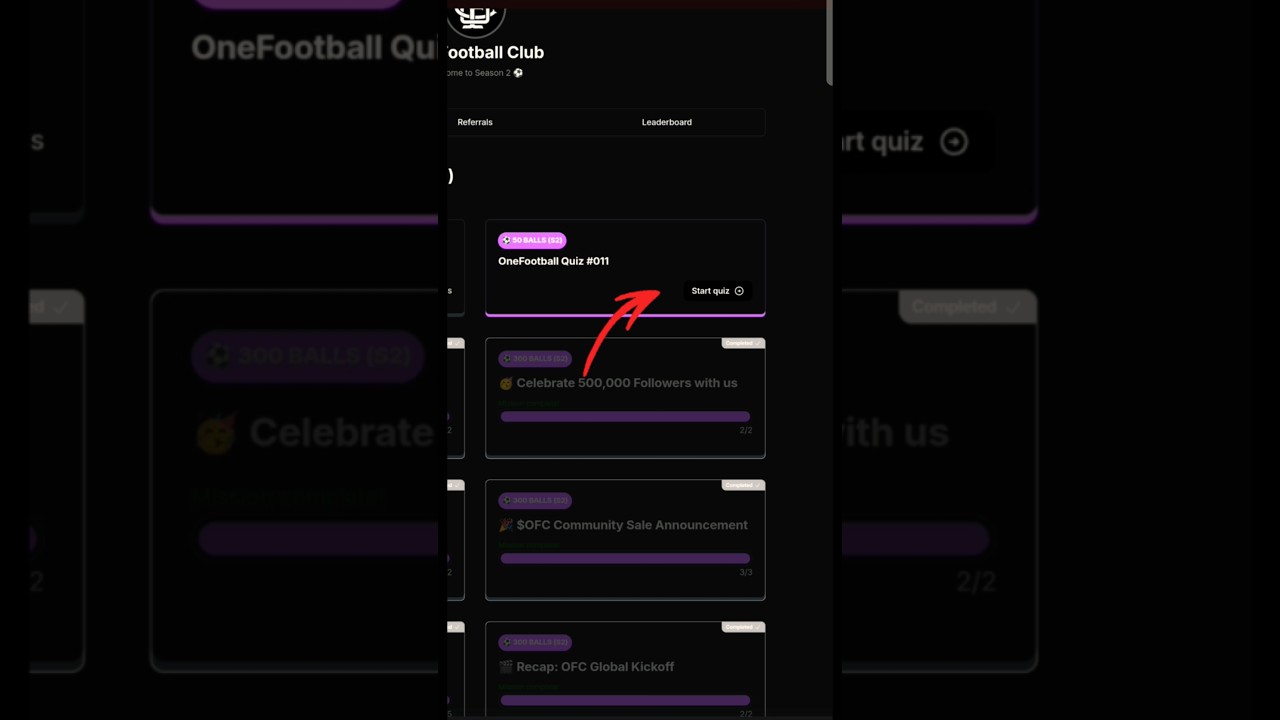 OneFootball app quizzes and polls