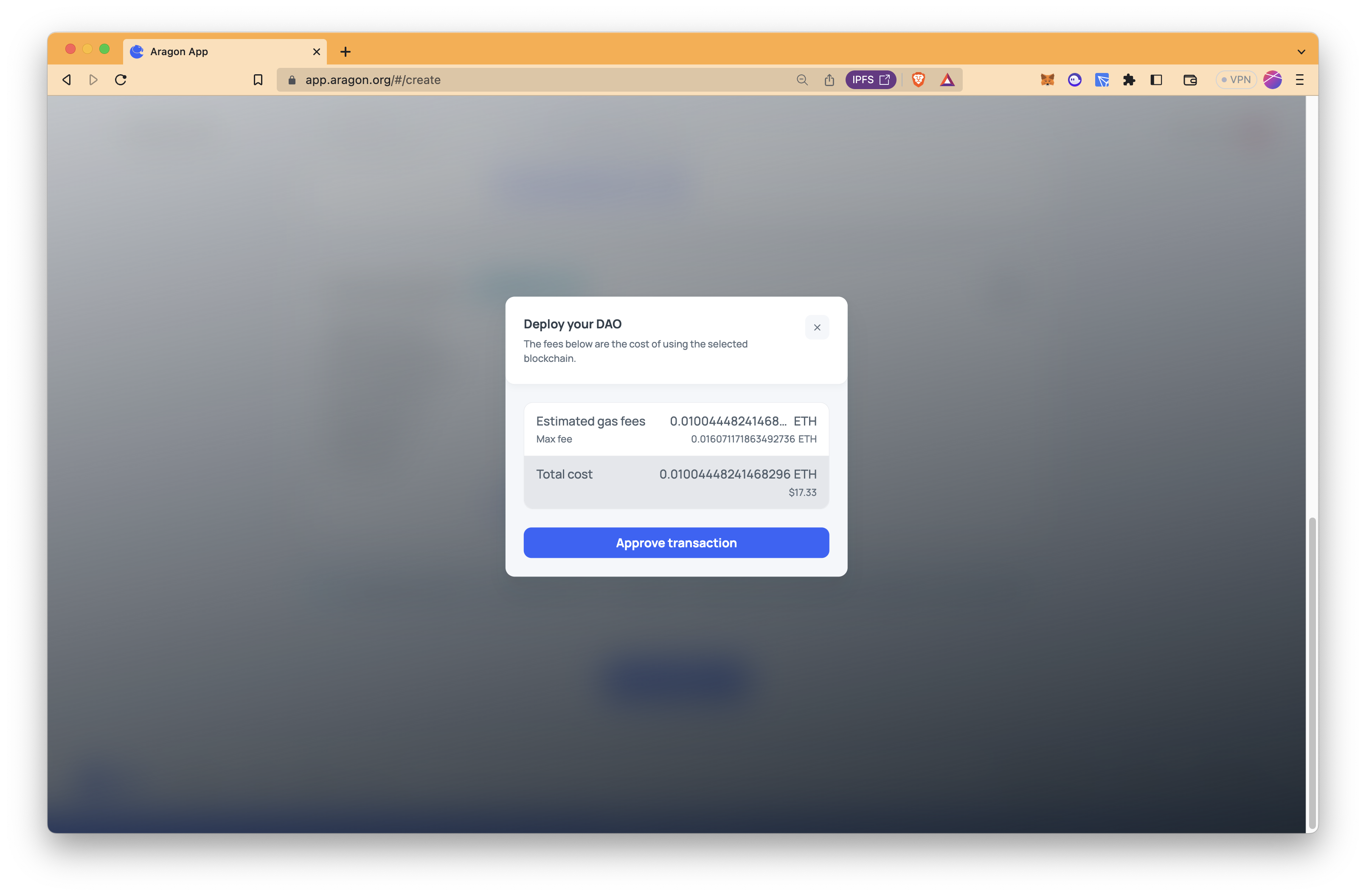 Aragon Agent App protocol interaction