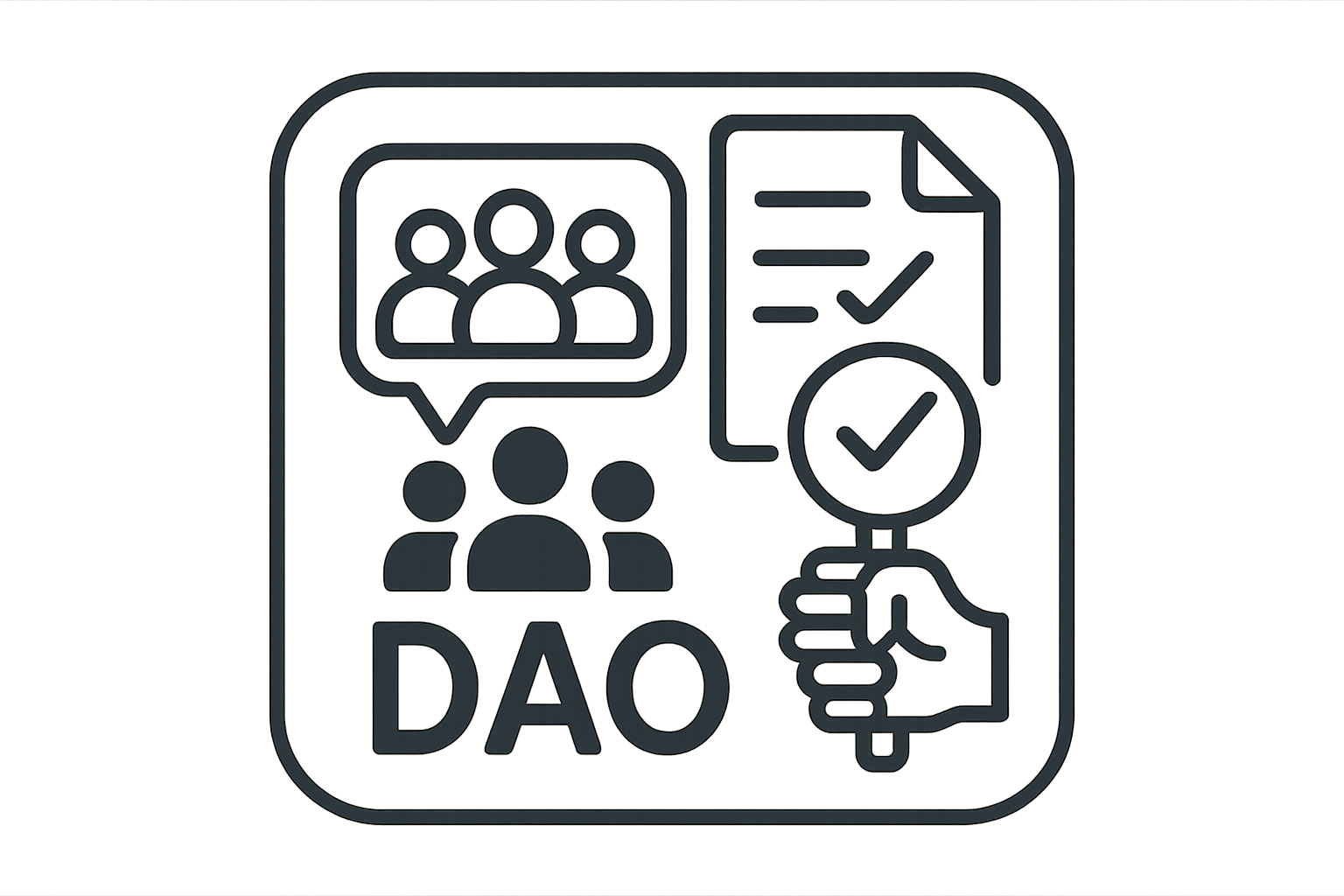 DAO community governance voting icon