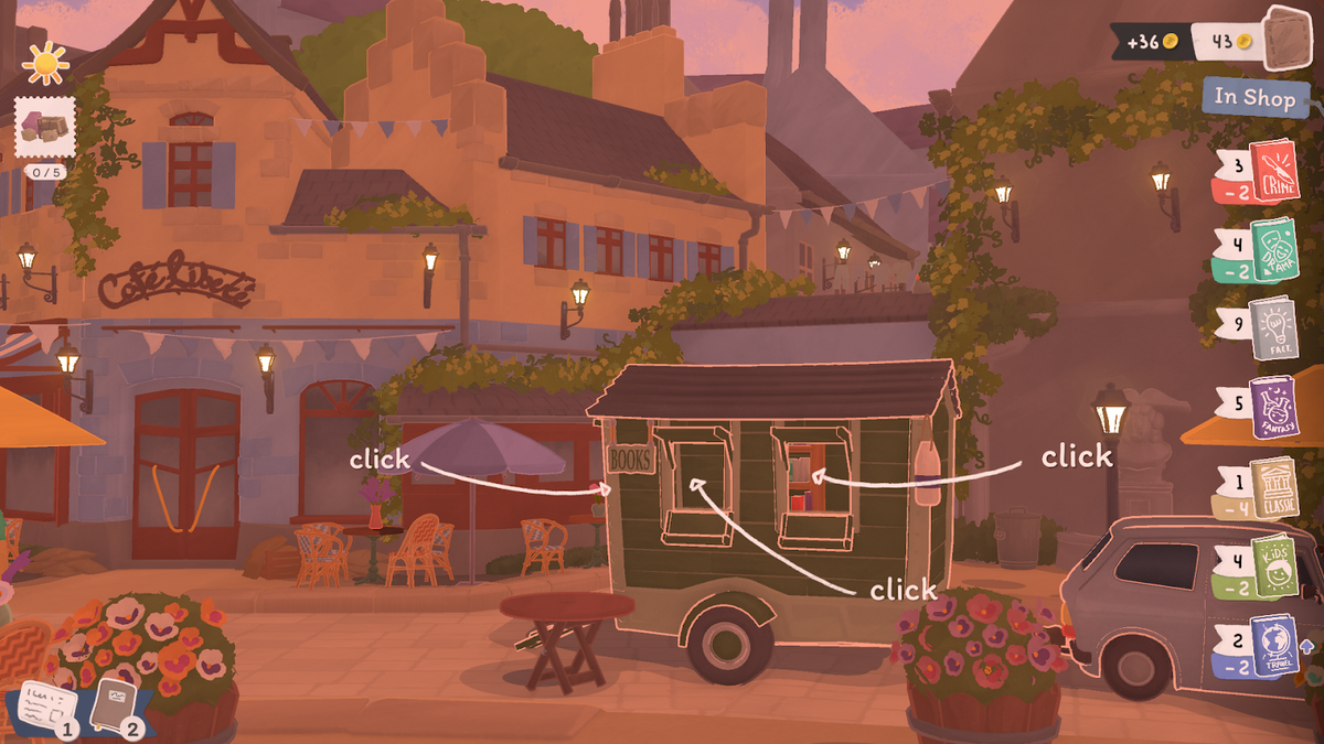 Tiny Bookshop game art