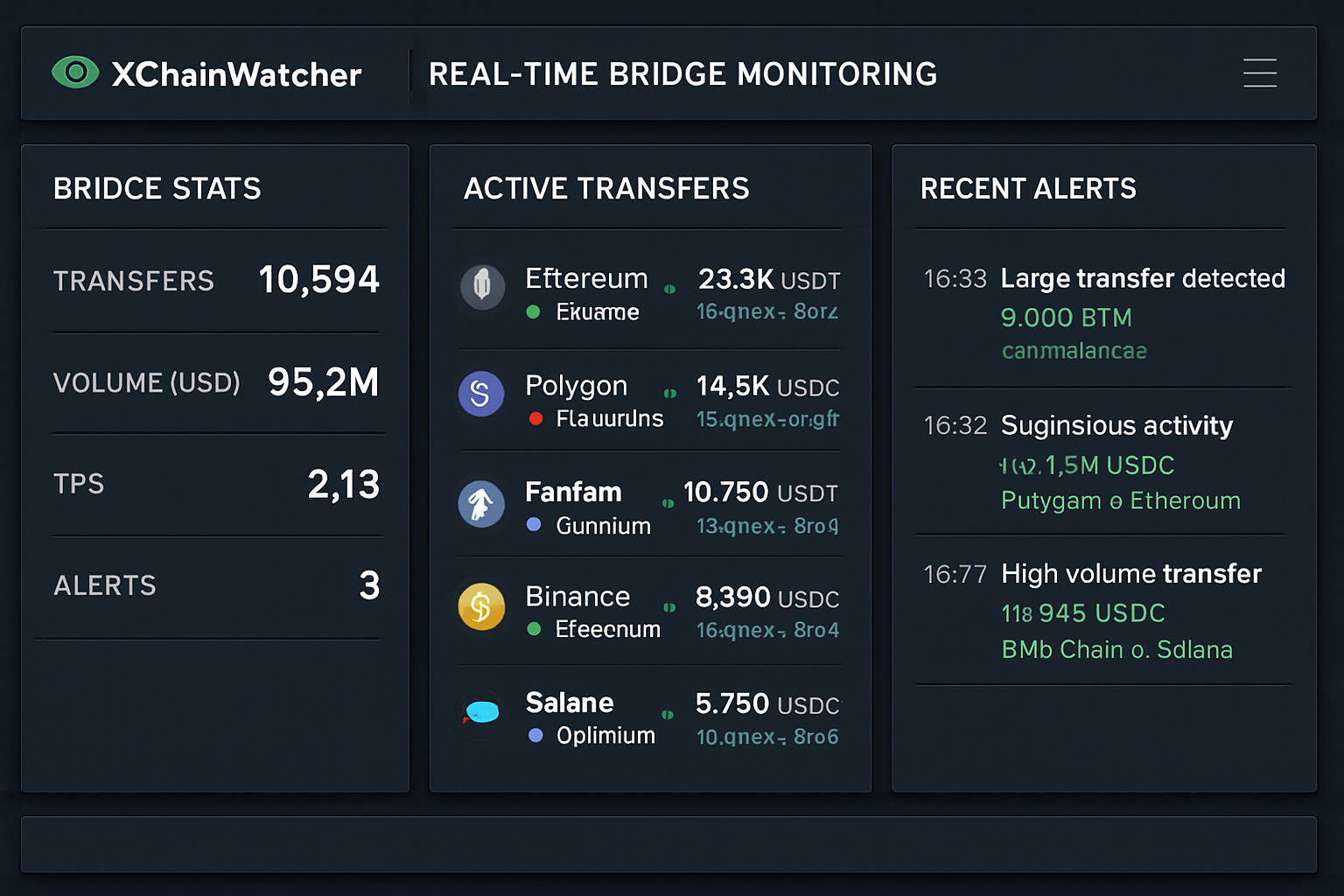 XChainWatcher real-time bridge monitoring interface