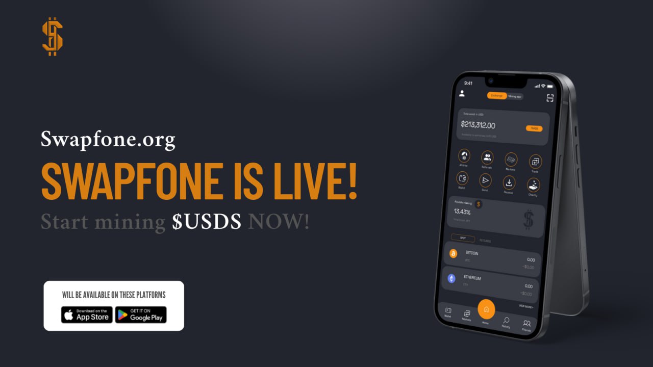 Swapfone app mining dashboard