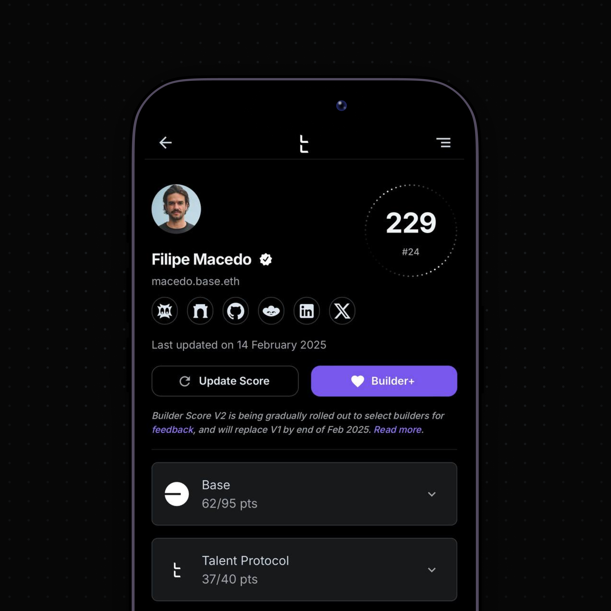 Talent Protocol Human Checkmark verification Base App