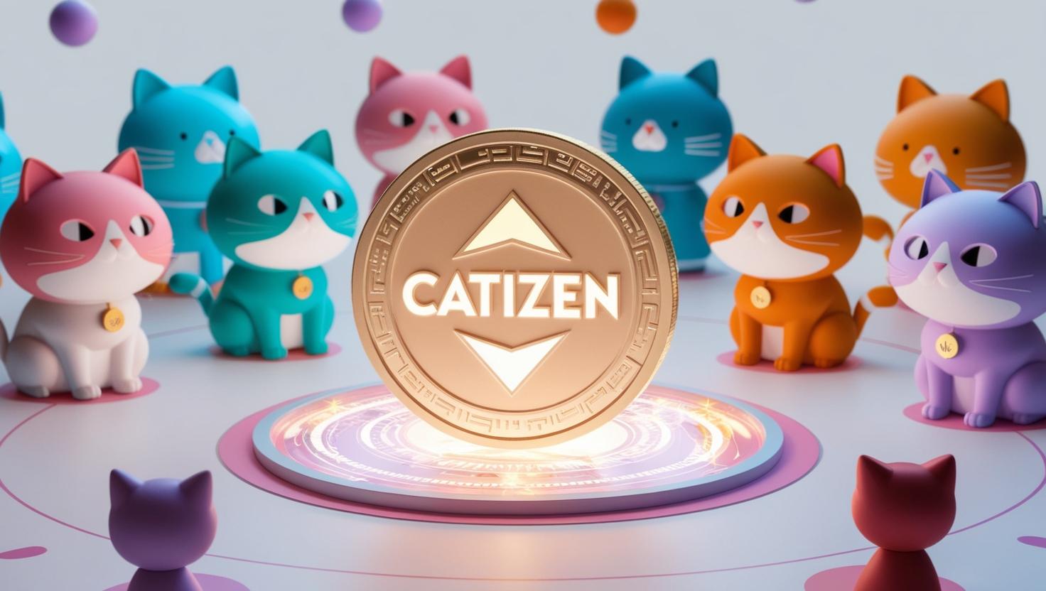 Catizen game interface displaying NFT cats and on-chain transaction details in a Telegram mini app