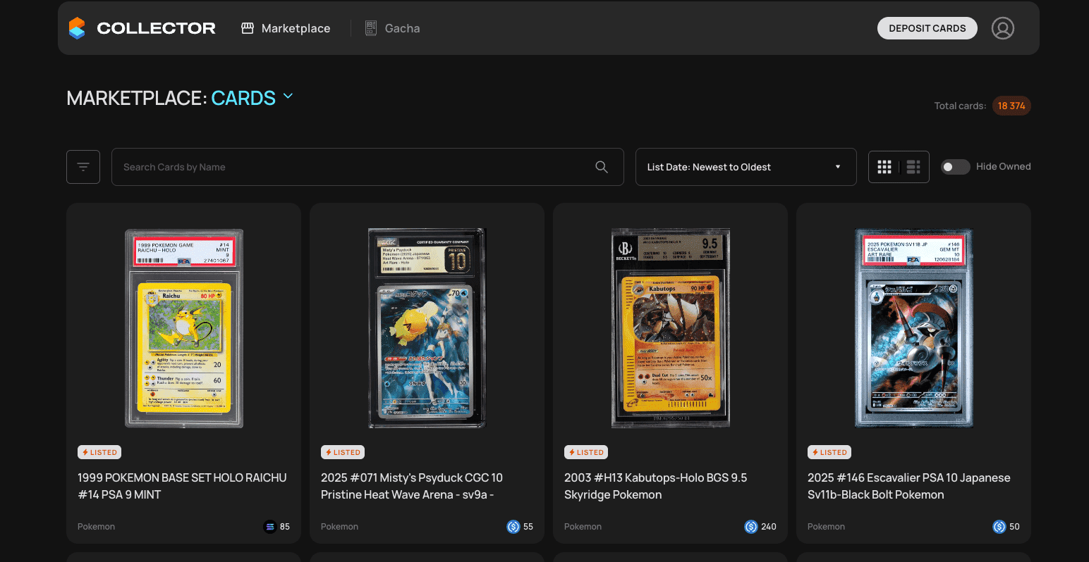 Collector Crypt Pokémon card phygital redemption process