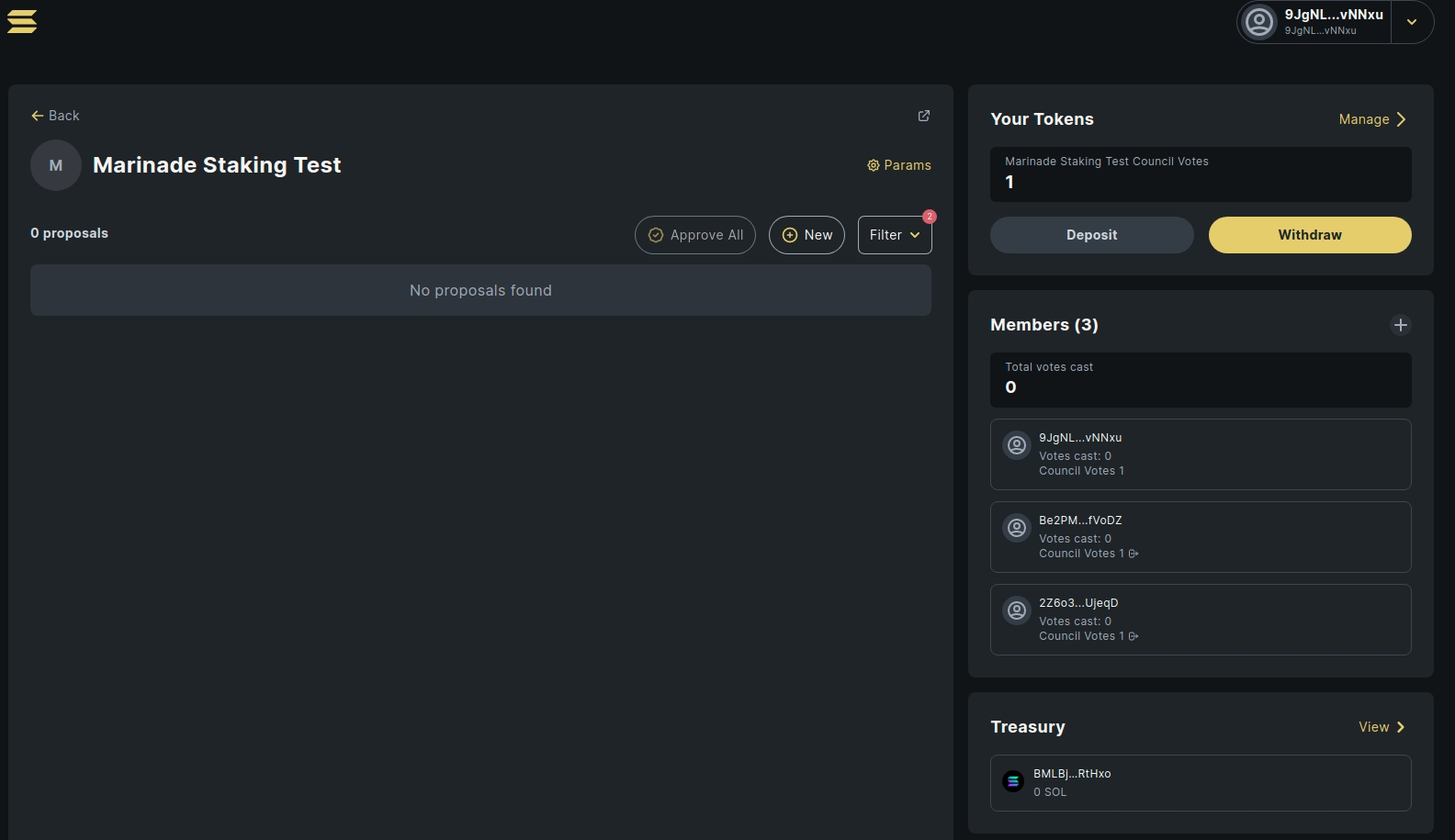 Marinade Finance governance NFT