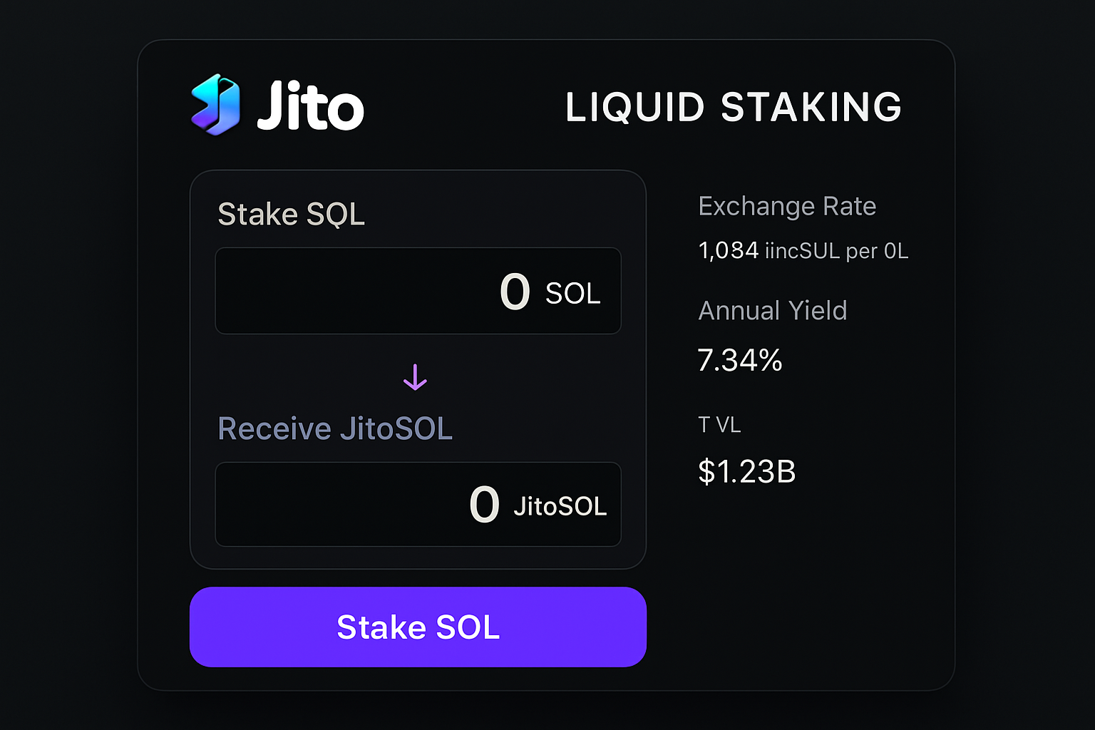 Jito Solana liquid staking interface