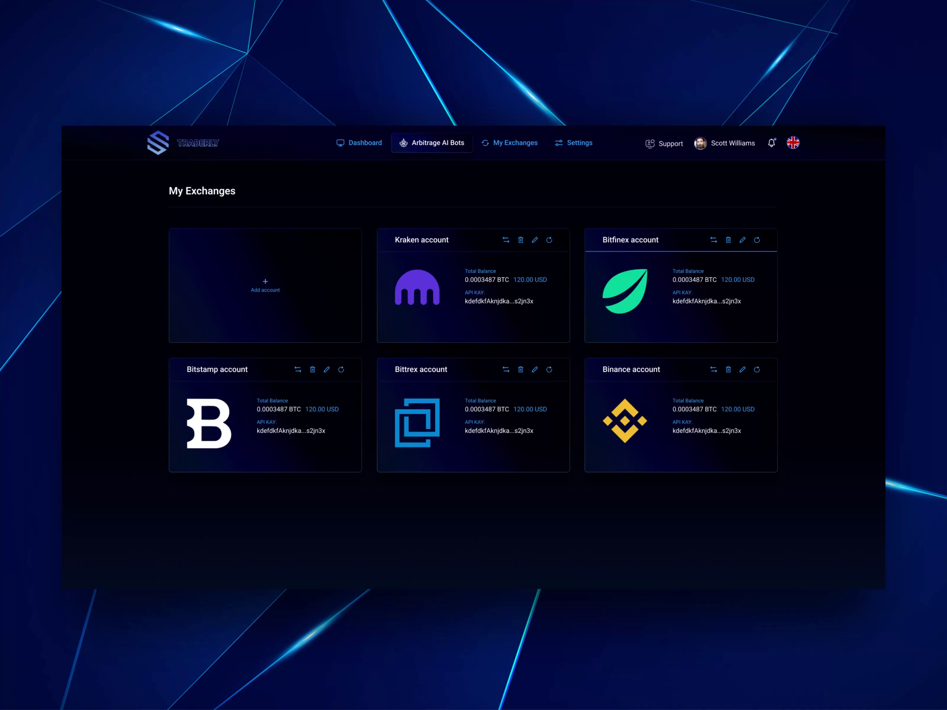DeFi arbitrage dashboard screenshot