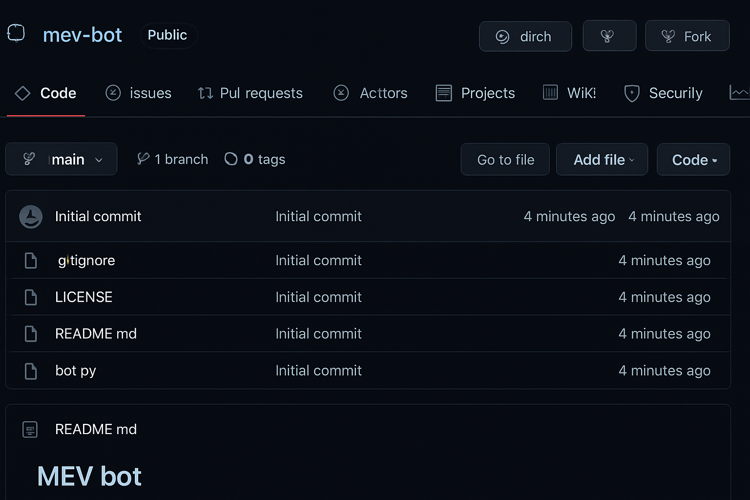 MEV bot GitHub repository