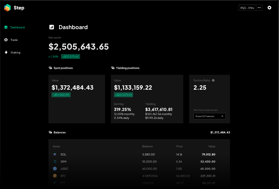 Solana blockchain tokenized stocks interface