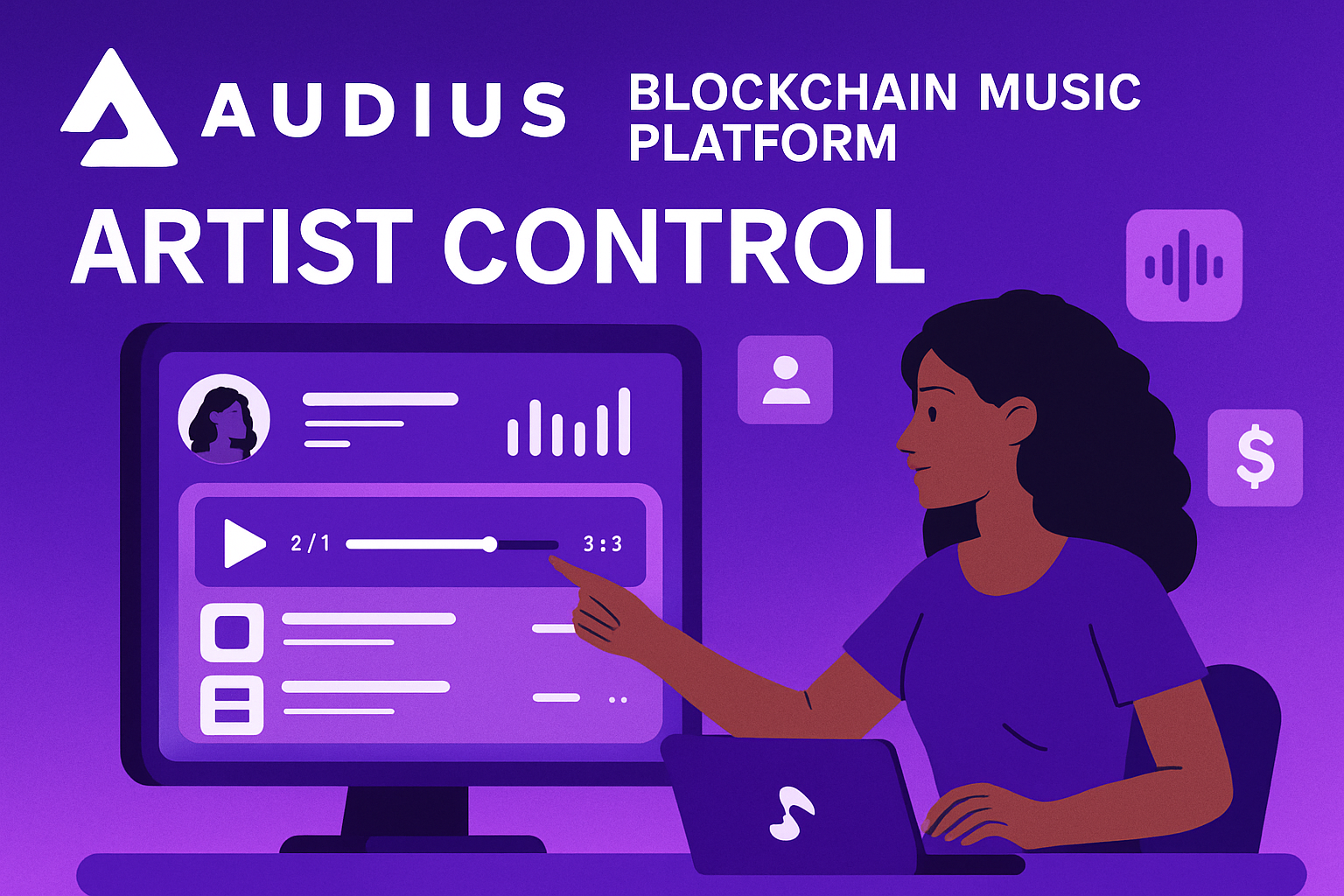Audius blockchain music platform artist control