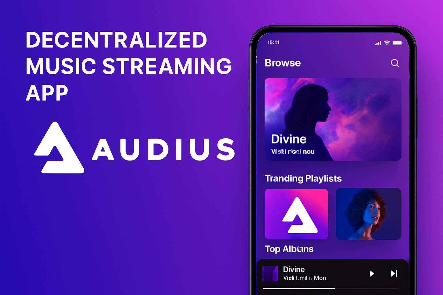 Audius decentralized music streaming app