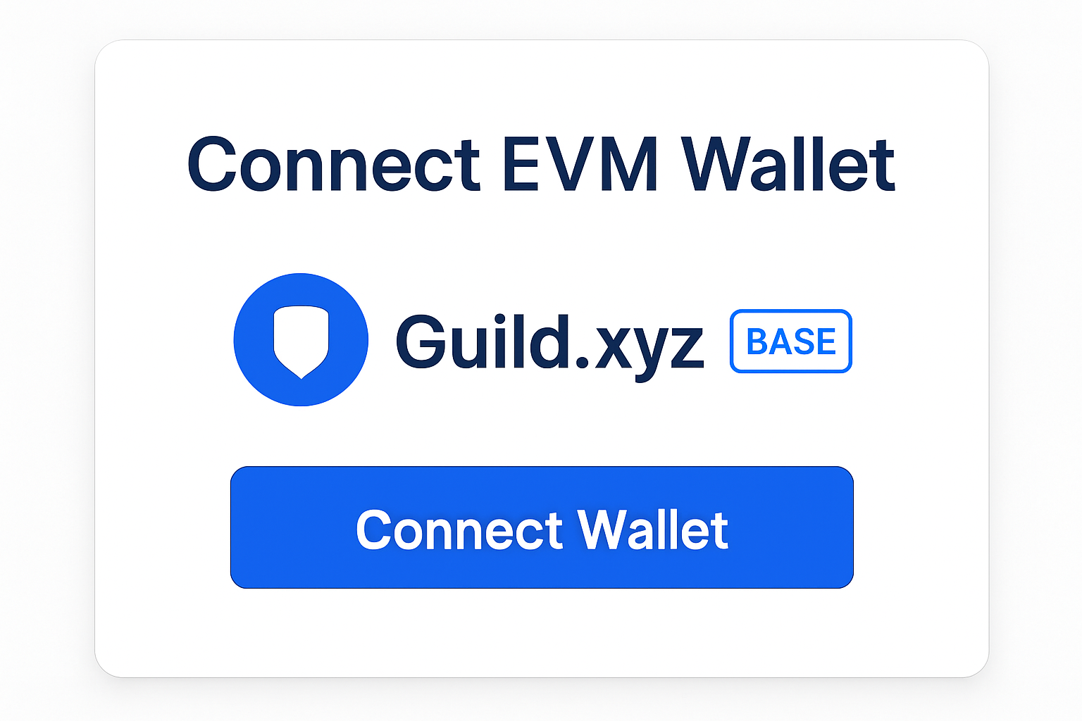 connecting EVM wallet guild.xyz base