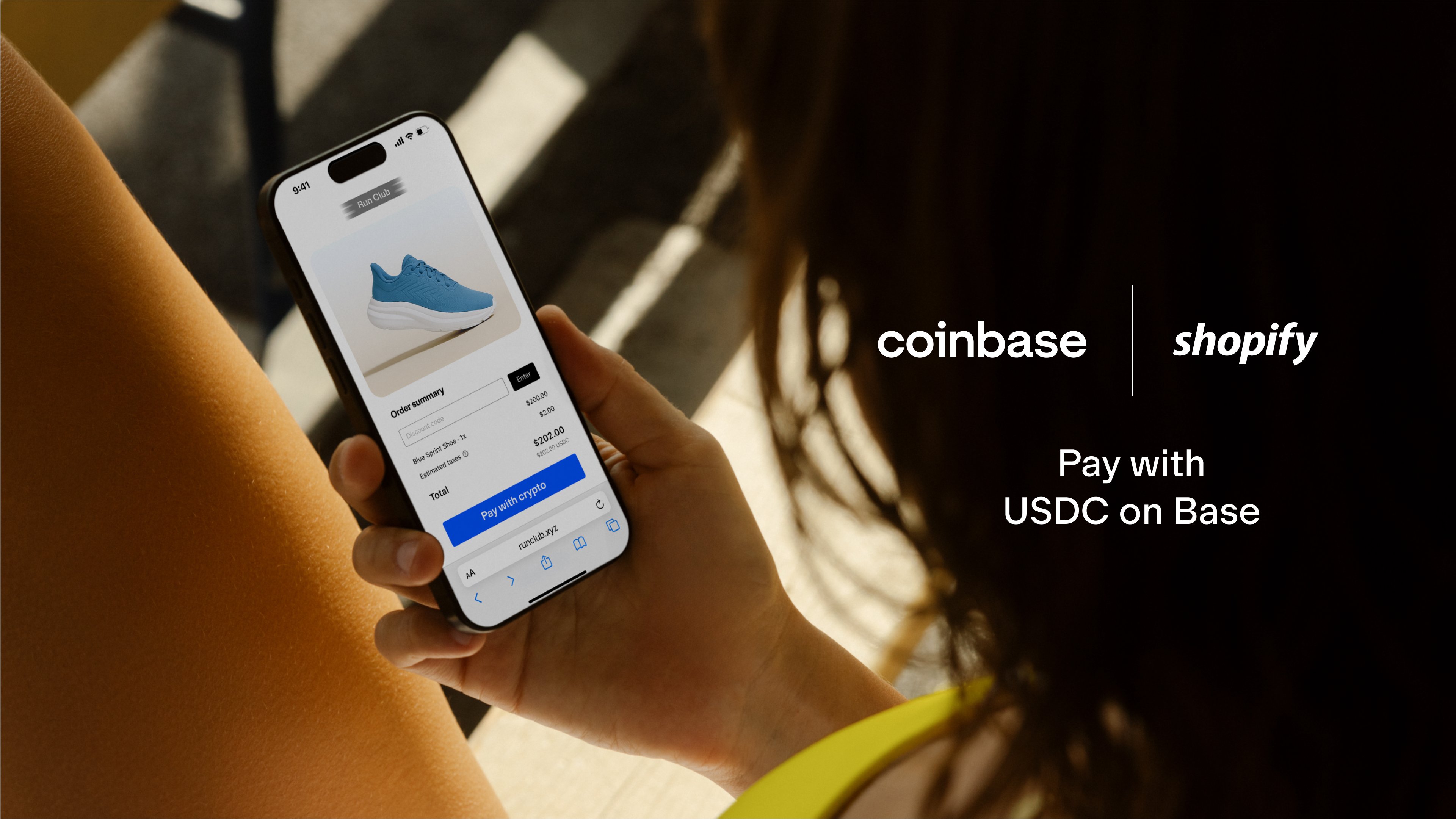 USDC one-tap checkout Base Pay Shopify