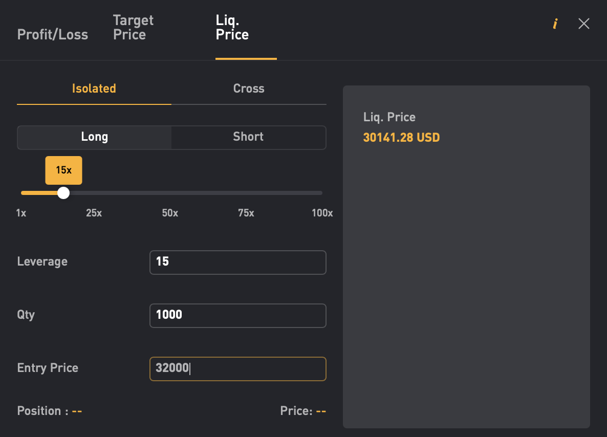 Crypto trading stop-loss order screenshot