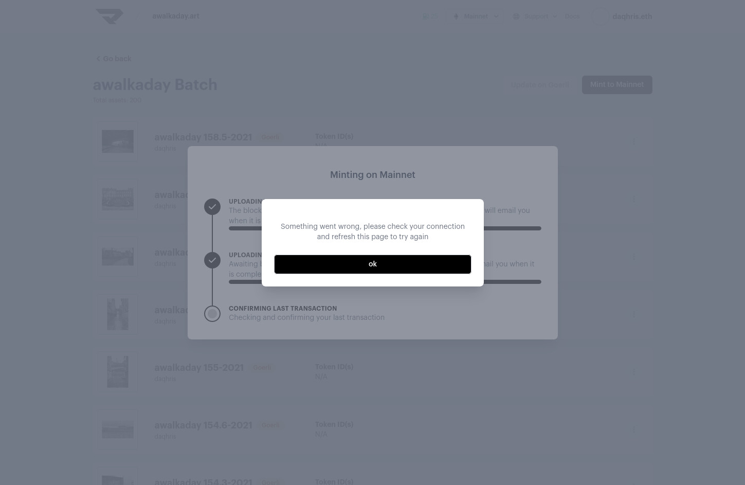 RETAKE.TV token minting interface screenshot