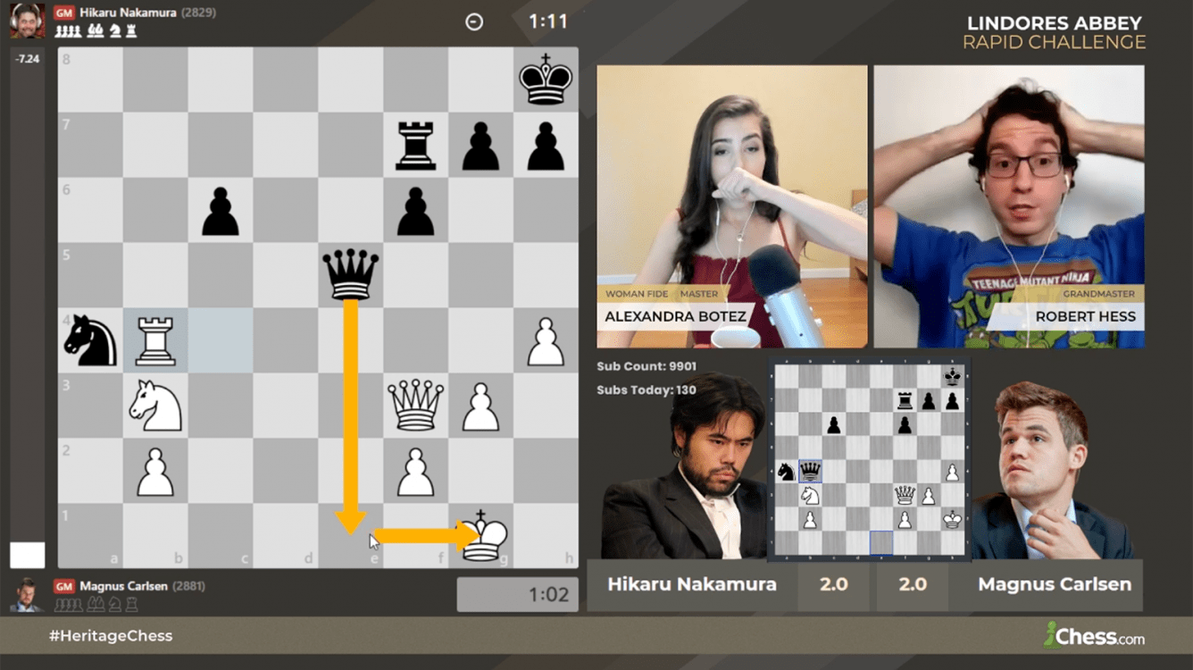 Magnus Carlsen Hikaru Nakamura Levy Rozman AI chess commentary