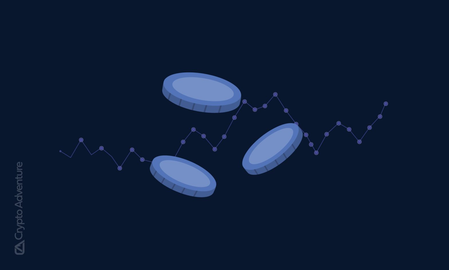 Conceptual illustration of sDAI and USDe stablecoins growing in popularity compared to other stablecoins, symbolizing their rise in the 2025 DeFi market.