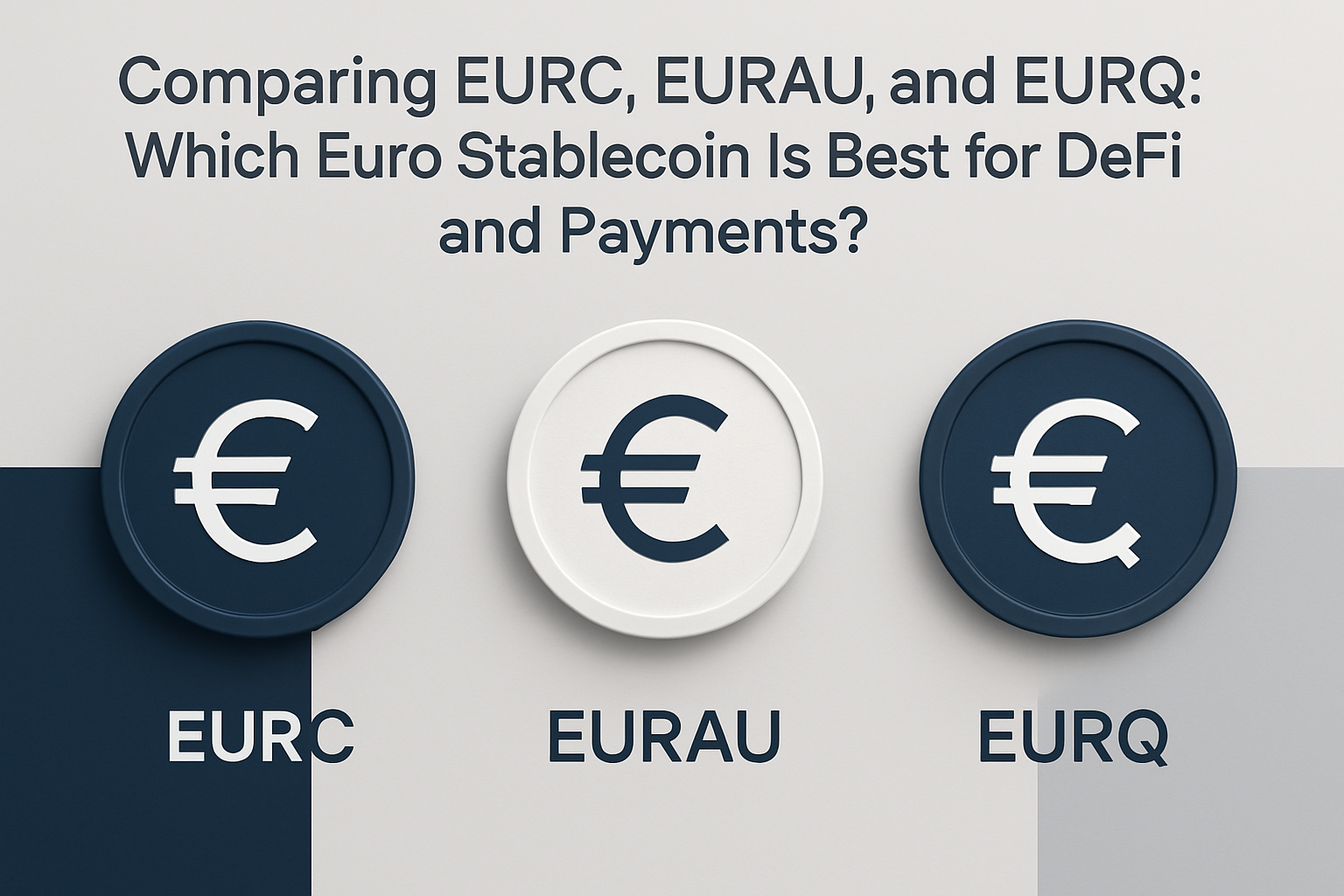 Comparing EURC, EURAU, and EURQ: Which Euro Stablecoin Is Best for DeFi and Payments?