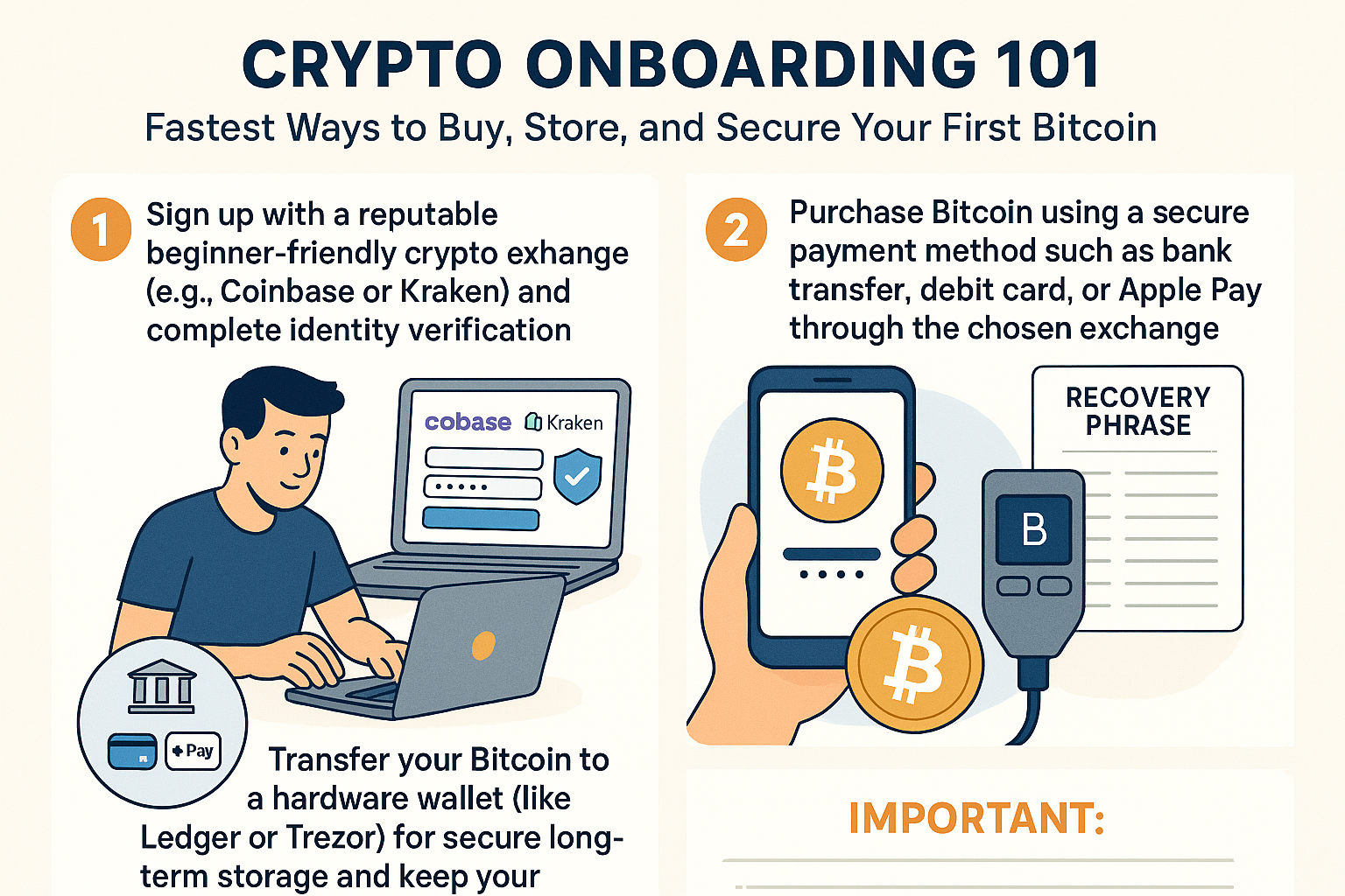 Crypto Onboarding 101: Fastest Ways to Buy, Store, and Secure Your First Bitcoin