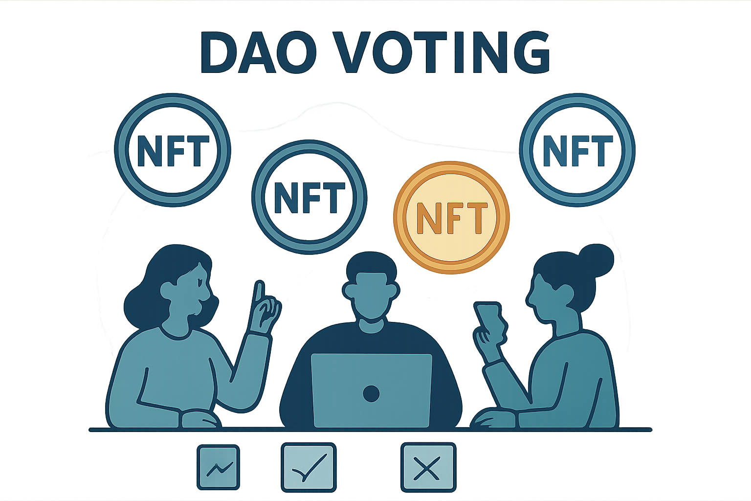 DAO voting with NFT badges transparency