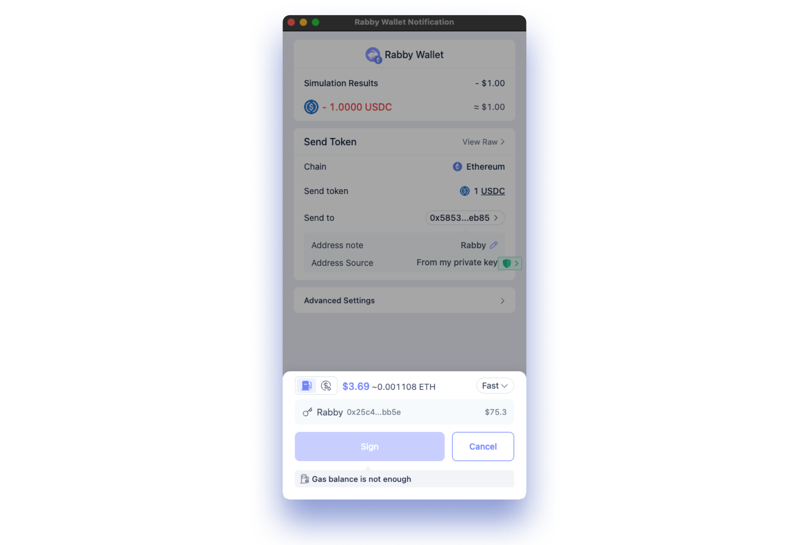 Rabby Wallet unified interface