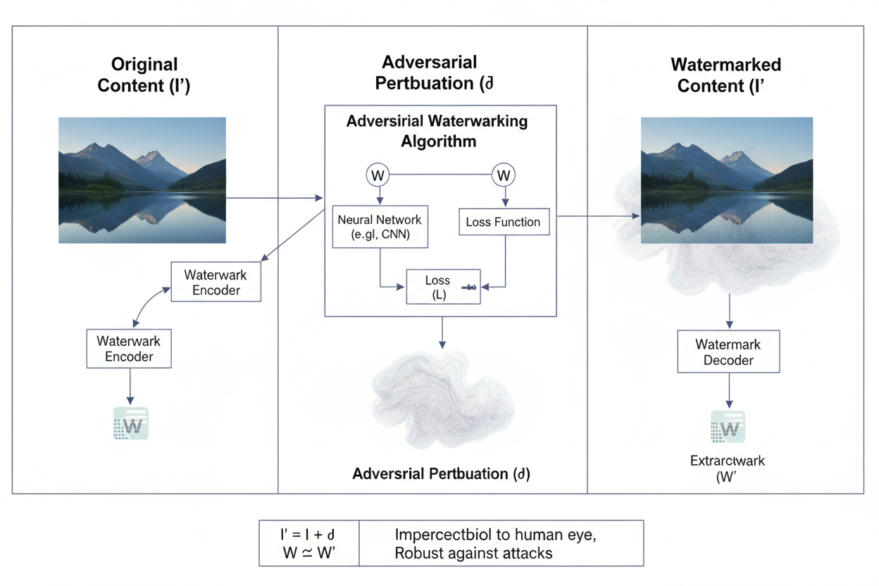 adversarial perturbations watermarking diagram