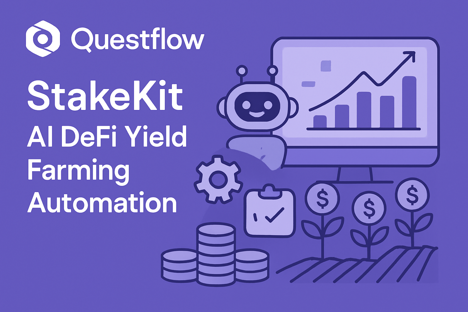 Questflow StakeKit AI DeFi yield farming automation