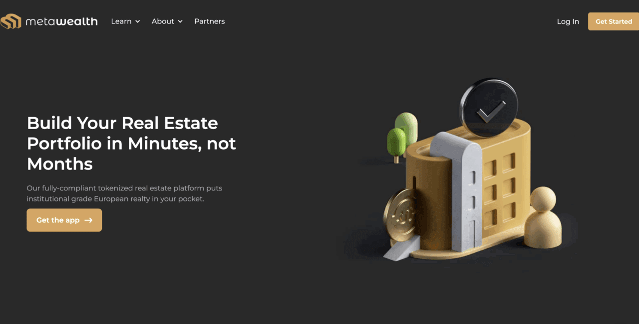 HomebaseDAO tokenized real estate app screenshot