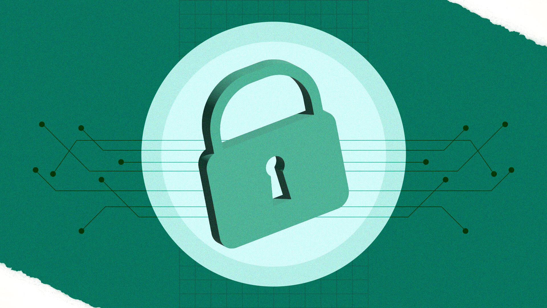 encrypted data sharing secure lock icon