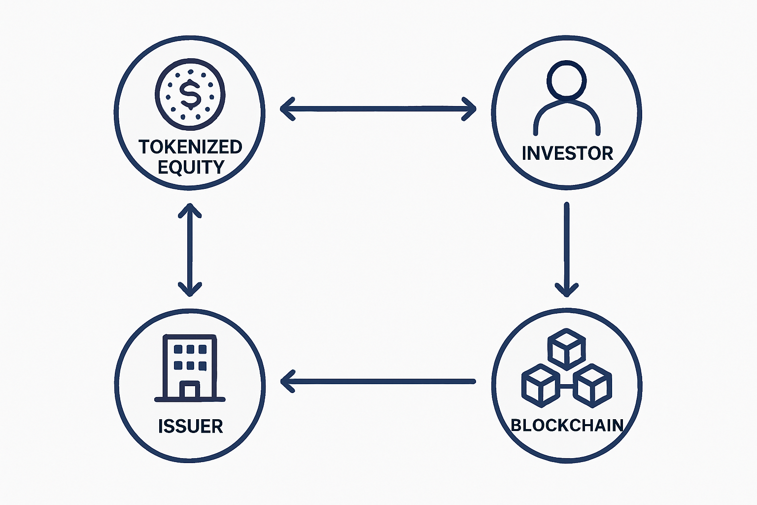 tokenized equity blockchain diagram