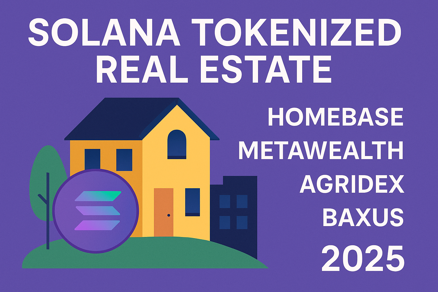 Solana tokenized real estate Homebase MetaWealth AgriDex BAXUS 2025