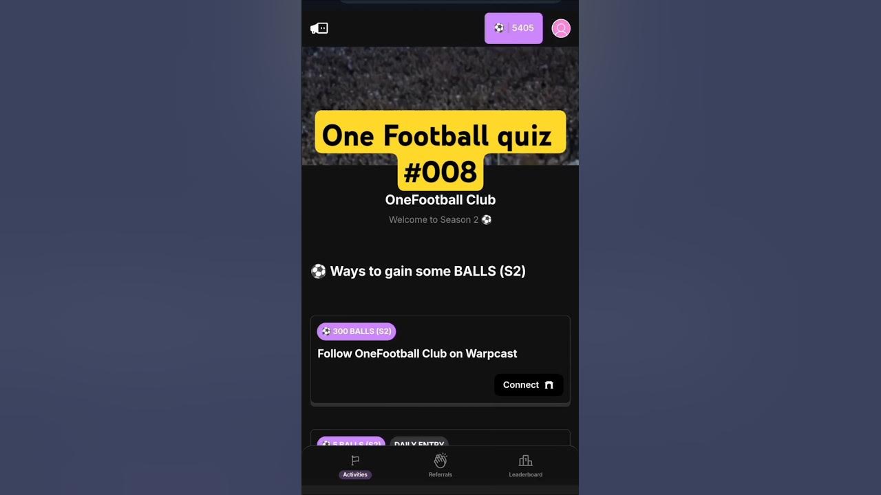 OneFootball Club football quiz