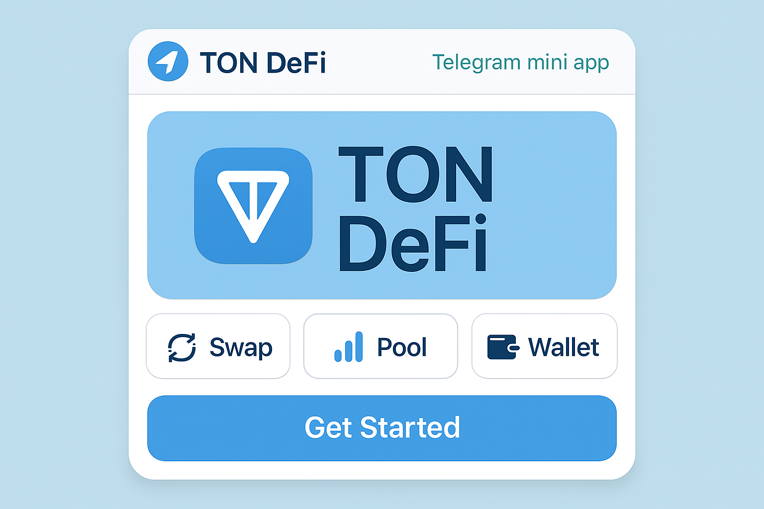 TON DeFi Telegram mini app