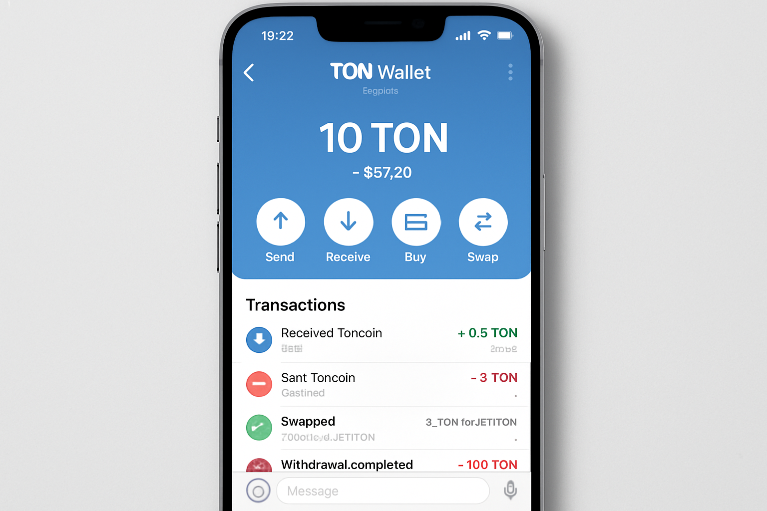 TON Wallet Telegram interface