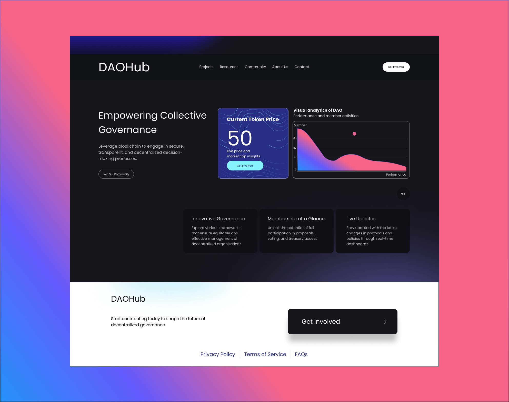 Web3 Security DAO governance dashboard