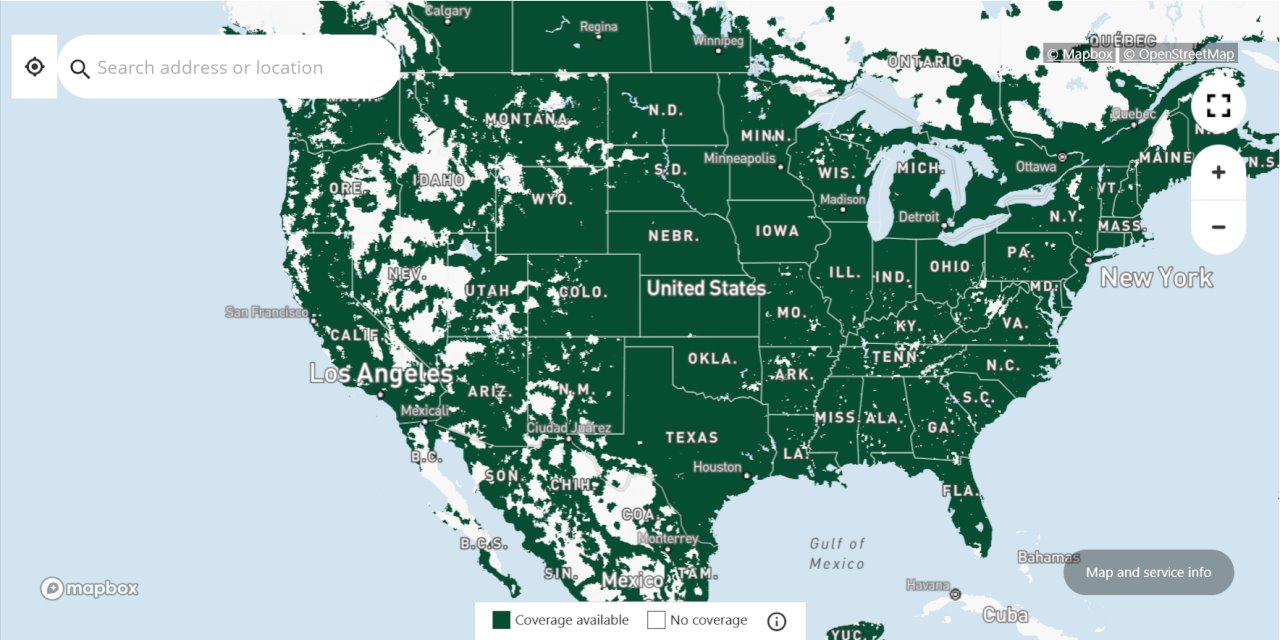 Helium 5G hotspot coverage map