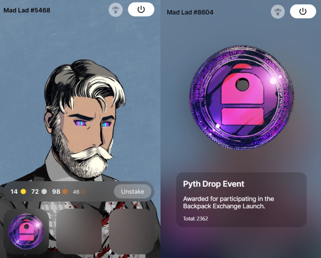 Backpack xNFT feature in-app screenshot