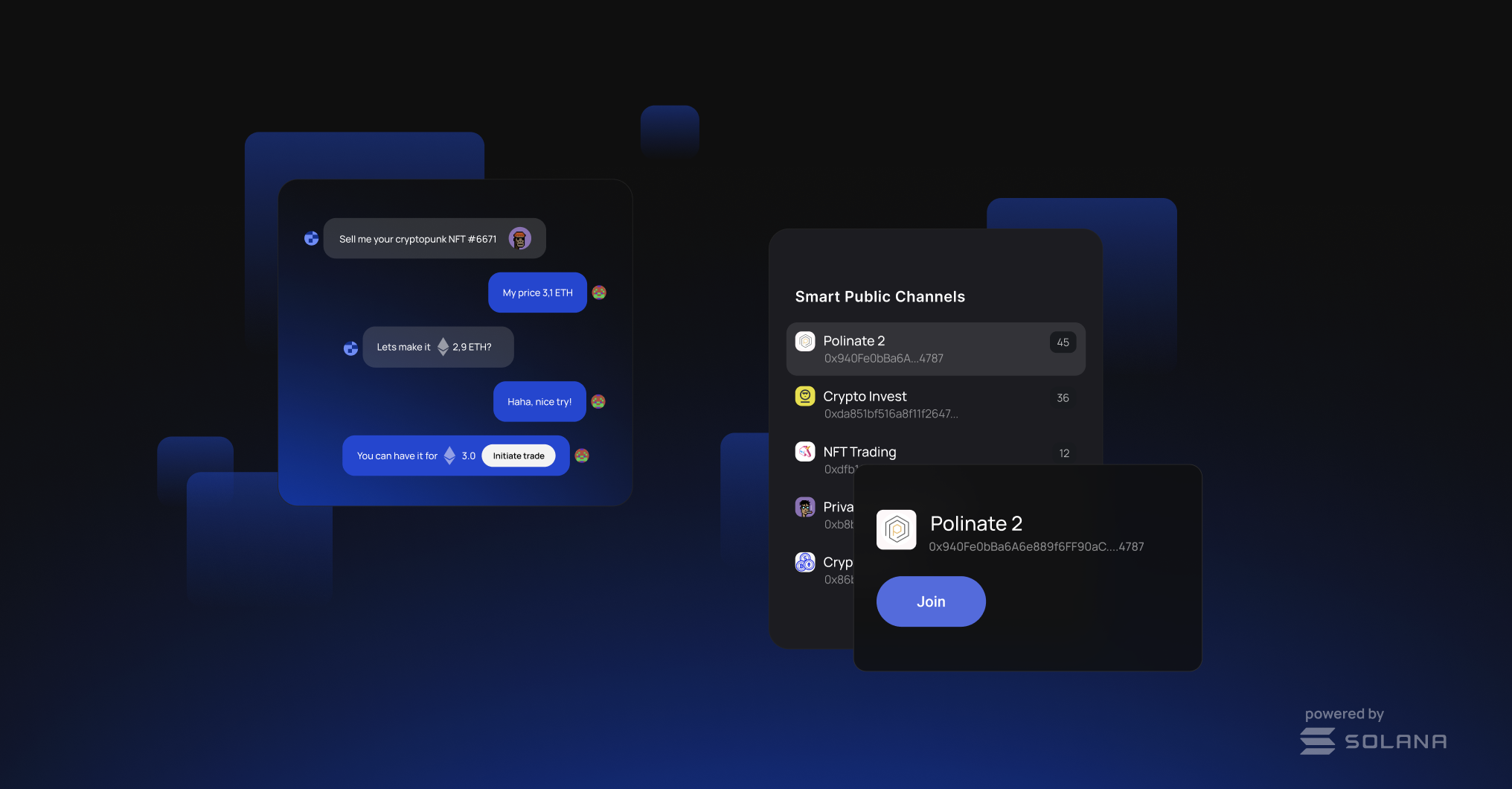 encrypted blockchain messaging dApp