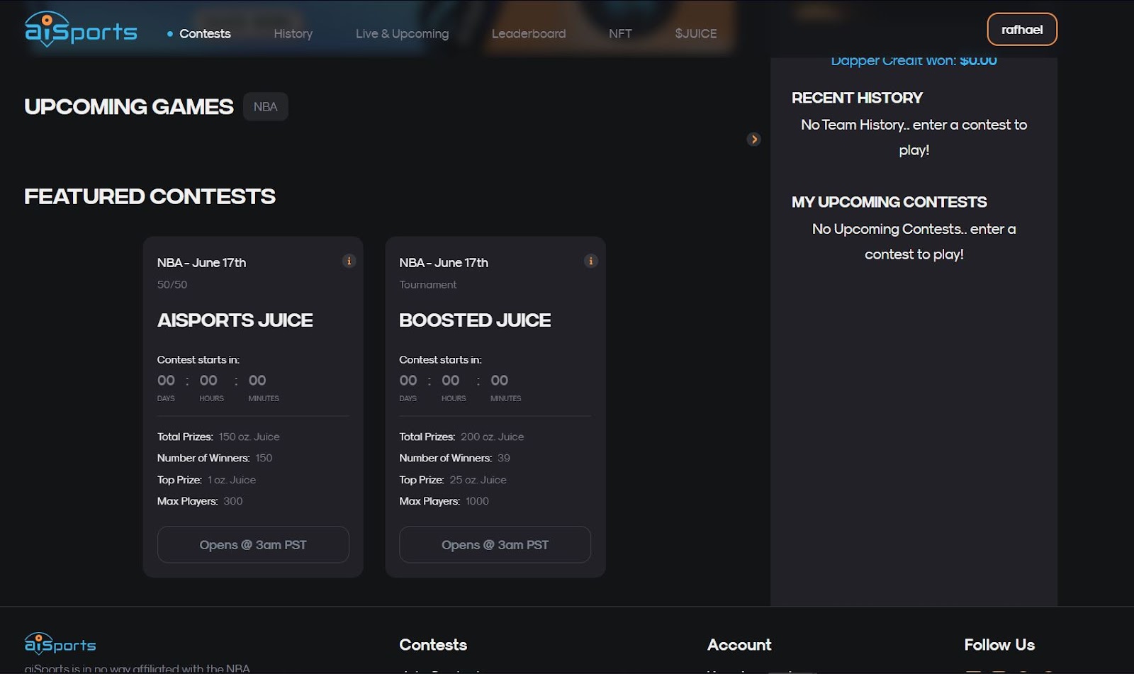 aiSports fantasy basketball rewards