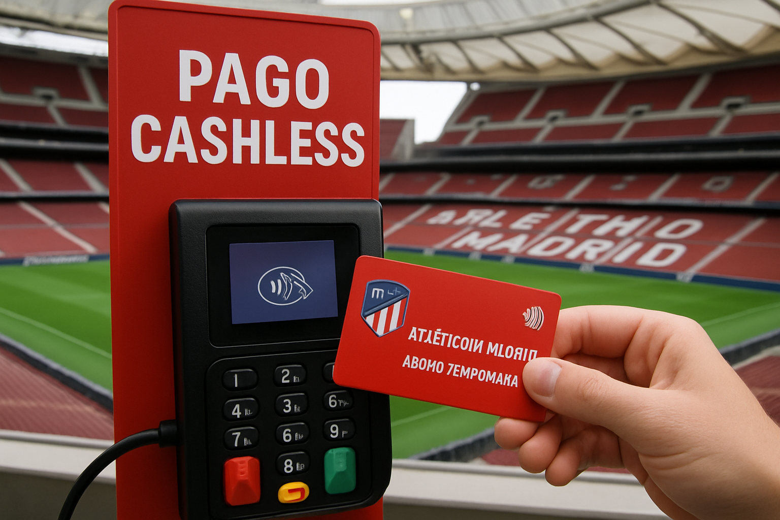 Atlético de Madrid stadium cashless payment