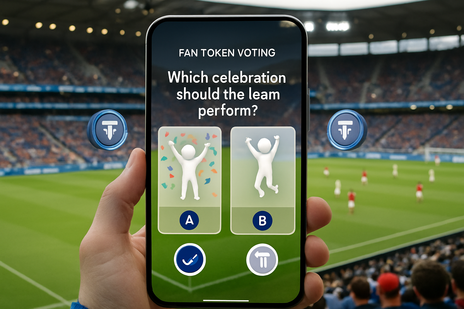 soccer fan token voting AR stadium experience